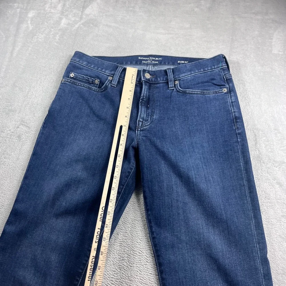 Banana Republic Travel Jean Mens 31x30 Slim Fit Medium Wash Blue Denim Pants‎